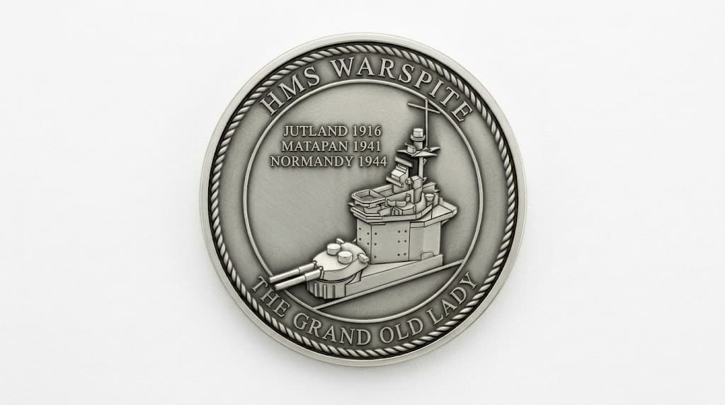 HMS Warspite Coin · Important Naval History